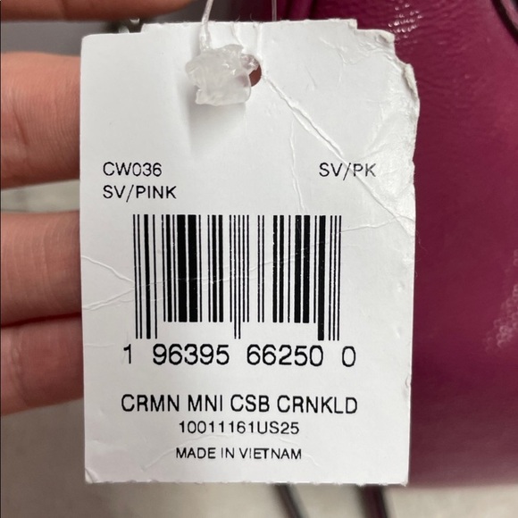 NWT Coach “Carmen” Mini Crinkled Leather Crossbody - Picture 8 of 14